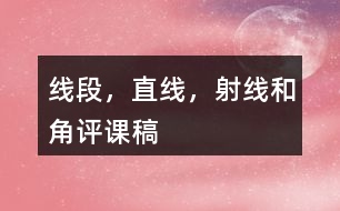線(xiàn)段，直線(xiàn)，射線(xiàn)和角評(píng)課稿