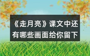《走月亮》課文中還有哪些畫面給你留下了深刻的印象？和同學交流。