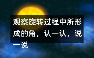 觀察旋轉過程中所形成的角，認一認，說一說，你發(fā)現(xiàn)了什么？
