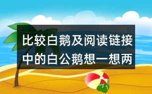 比較白鵝及閱讀鏈接中的白公鵝想一想兩位作家筆下的鵝有什么共同點(diǎn)