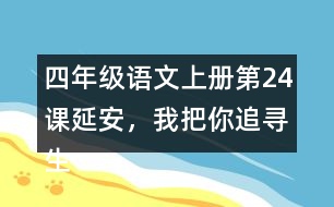 四年級(jí)語(yǔ)文上冊(cè)第24課延安，我把你追尋生字組詞與詞語(yǔ)理解