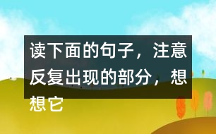 讀下面的句子，注意反復出現(xiàn)的部分，想想它們的表達效果？