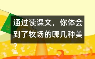 通過讀課文，你體會到了牧場的哪幾種美？