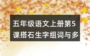 五年級(jí)語文上冊(cè)第5課搭石生字組詞與多音字