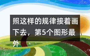 照這樣的規(guī)律接著畫下去，第5個圖形最外圈有多少個小正方形?你能解釋這其中的道理嗎?