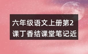 六年級語文上冊第2課丁香結(jié)課堂筆記近義詞反義詞