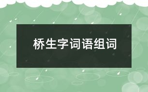 橋生字詞語組詞