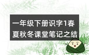 一年級下冊識字1春夏秋冬課堂筆記之結(jié)構(gòu)圖解
