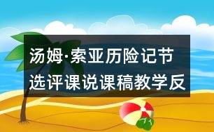 湯姆·索亞歷險記節(jié)選評課說課稿教學(xué)反思點評
