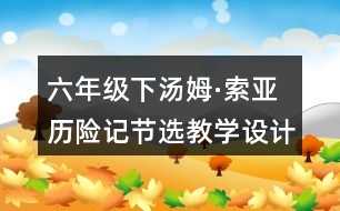 六年級下湯姆·索亞歷險記節(jié)選教學(xué)設(shè)計優(yōu)秀案例