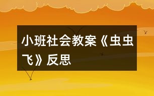 小班社會(huì)教案《蟲蟲飛》反思
