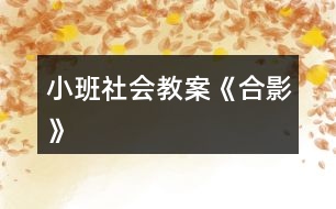 小班社會(huì)教案《合影》