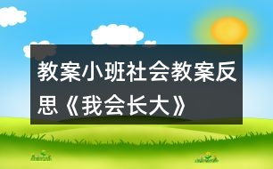 教案小班社會(huì)教案反思《我會(huì)長大》