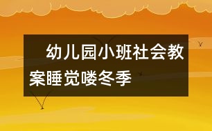　幼兒園小班社會(huì)教案：睡覺嘍（冬季）
