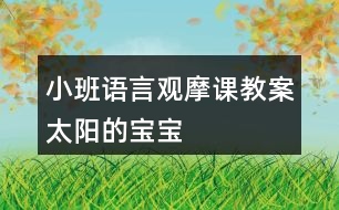 小班語(yǔ)言觀(guān)摩課教案太陽(yáng)的寶寶