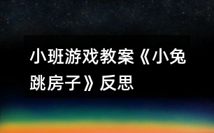 小班游戲教案《小兔跳房子》反思