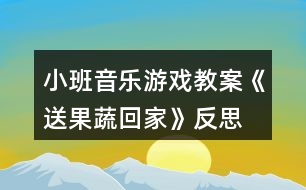 小班音樂(lè)游戲教案《送果蔬回家》反思