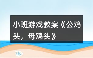 小班游戲教案《公雞頭，母雞頭》
