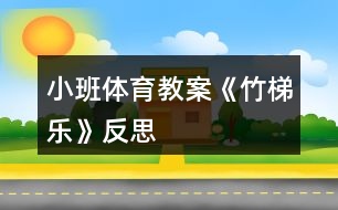小班體育教案《竹梯樂(lè)》反思