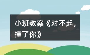 小班教案《對不起，撞了你》