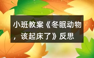 小班教案《冬眠動物，該起床了》反思