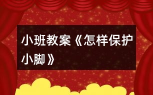 小班教案《怎樣保護(hù)小腳》