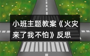 小班主題教案《火災(zāi)來(lái)了我不怕》反思