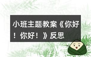 小班主題教案《你好！你好！》反思
