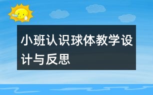 小班認識球體教學設計與反思