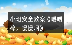 小班安全教案《嚼嚼碎，慢慢咽》