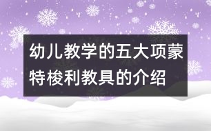 幼兒教學(xué)的五大項蒙特梭利教具的介紹