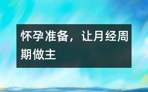 懷孕準(zhǔn)備，讓月經(jīng)周期做主