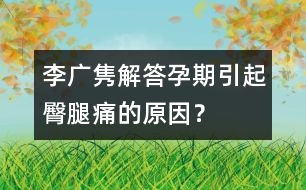 李廣雋解答：孕期引起臀腿痛的原因？