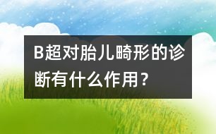 B超對(duì)胎兒畸形的診斷有什么作用？
