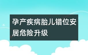 孕產(chǎn)疾?。禾哄e(cuò)位“安居”危險(xiǎn)升級