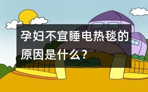 孕婦不宜睡電熱毯的原因是什么？