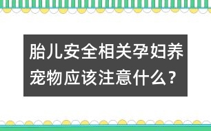 胎兒安全相關：孕婦養(yǎng)寵物應該注意什么？