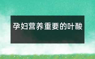 孕婦營(yíng)養(yǎng)—重要的葉酸