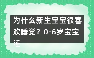 為什么新生寶寶很喜歡睡覺(jué)？0-6歲寶寶睡眠大觀