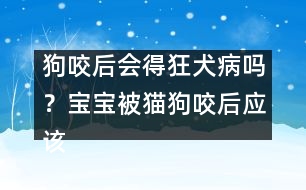狗咬后會得狂犬病嗎？寶寶被貓狗咬后應(yīng)該醫(yī)治？