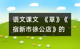 語(yǔ)文課文  《草》、《宿新市徐公店》的教學(xué)設(shè)計(jì)與教學(xué)反思