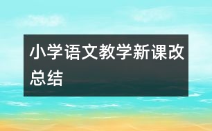 小學(xué)語(yǔ)文教學(xué)新課改總結(jié)