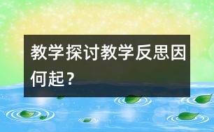 教學(xué)探討：教學(xué)反思因何起？