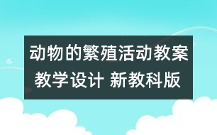 動物的繁殖活動教案 教學(xué)設(shè)計 新教科版四年級下冊科學(xué)教案