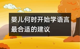 嬰兒何時(shí)開始學(xué)語(yǔ)言最合適的建議