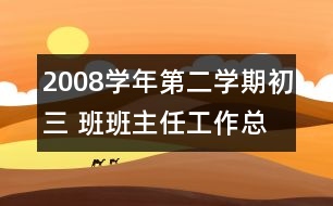 2008學年第二學期初三 班班主任工作總結