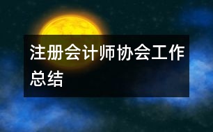 注冊會計師協(xié)會工作總結