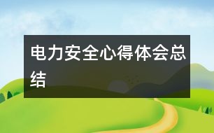 電力安全心得體會總結