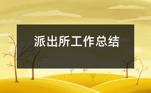 派出所工作總結(jié)