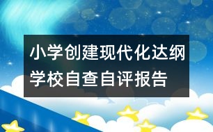 小學(xué)創(chuàng)建現(xiàn)代化達綱學(xué)校自查自評報告